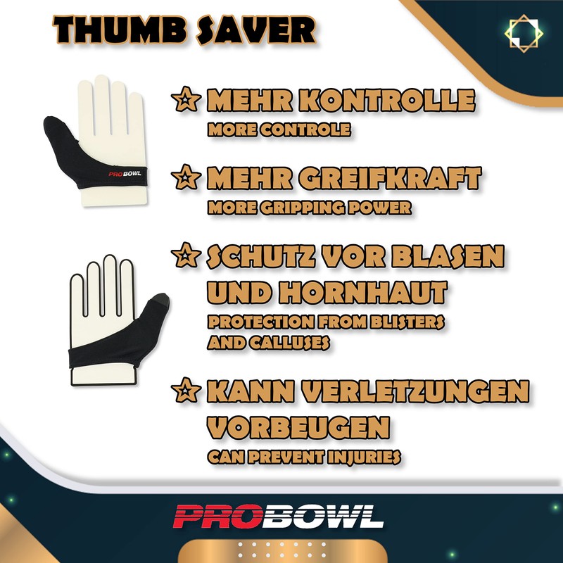 Thumb Sock - Pro Bowl Thumb Saver - Bowling Accessories