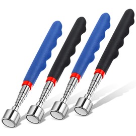 Telescoping Magnetic Pickup Tool 20 Lbs Magnet Extension Tool Telescoping Magnet 30 Inch Extendable Magnet Stick Gadget for Men Suitable for Birthday Father's Day Christmas (Blue and Black,4 Pieces)