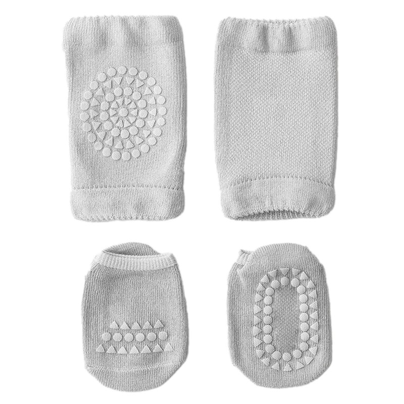 Rodillera para bebé, Antideslizante, Transpirable, de Silicona, de Algodón, sin