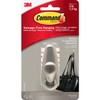 Command FC12BNES Adhesive Mount Metal Hook, Medium, Brushed Nickel Finish,