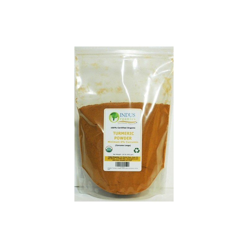 Indus Organics Turmeric (6% Curcumin) & Ginger Powder, Combo Pack,