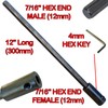 Hole Saw Extension and Arbor Kit 7/16" : 1/2" Hex
