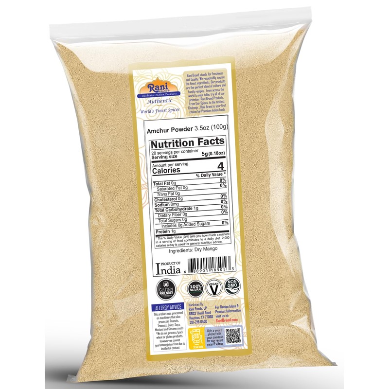 Rani Amchur (Mango) Ground Powder Spice 3.5oz (100g) ~ All