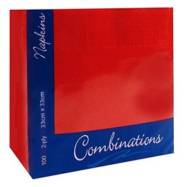 Red 33cm 2ply Napkins - Pack of 100