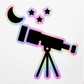 Holographic Decal Stickers of Camping Telescope 4 Premium Waterproof Vinyl Decal Stickers for Laptop Phone Accessory Helmet Car Window Mug Tuber Cup Door Wall Decoration ANDVER3e3499bHO