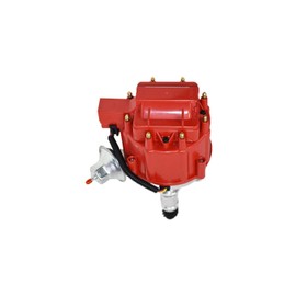 A-Team Performance - HEI Distributor 65K Coil - Compatible with Buick Small Block SB 215 340 350 (3.5L / 215 1970-1974 Range Rover) One Wire Installation Red Cap