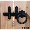 TERF® Heavy Duty Antique Black Twisted Ring Gate Latch Door