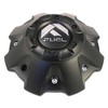 Fuel Wheels Black Flat Chrome Rivets Custom Center Cap Set