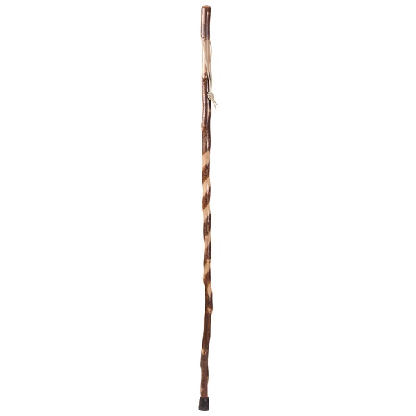 Brazos Twisted Sweet Gum Walking Stick, Handcrafted Wooden Staff, Hiking Stick for Men and Women, Trekking Pole, Wooden Walking Stick, Made in the USA, 55 Inches