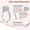 Aurora & Fiori Flower Moissanite Engagement Rings for Women,Women's 925