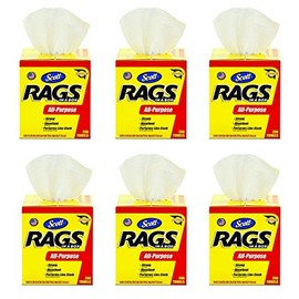 Kimberly-Clark Scott 75260 Rags in a jLfmM Box, White, 6 Boxes of 200 Towels WsPsz