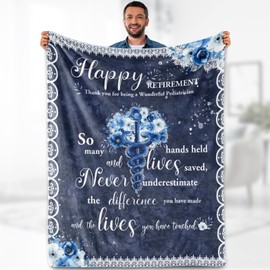 Doctor Blanket Gifts for Men Women - Appreciation Gift for Doctors Dr Physician Medical Student Practitioner Christmas Soft Fleece Cozy Bed Couch Throw Lightweight Blanket 50"x60"