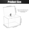 Acrylic Donation Box with Lock and Sign Holder,16x11.5x10cm Portable Clear