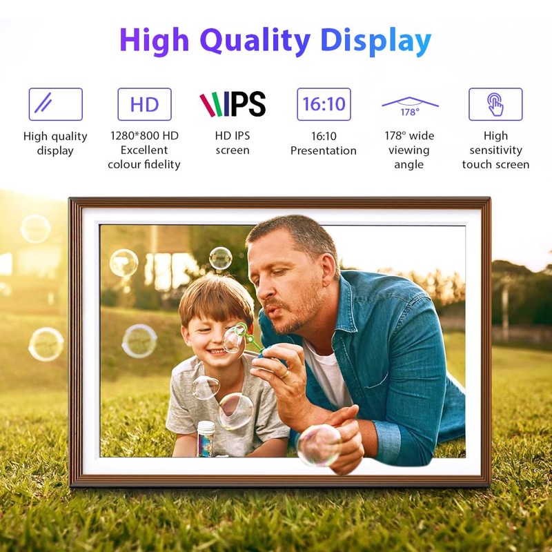 Fine Life Pro 10.1 Inch WiFi Digital Picture Frame, 1280