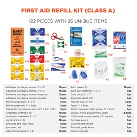 Ergodyne Arsenal 5220 Responder Trauma Bag, Orange with Class A First Aid Kit Supplies Included