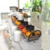 Westcharm Large 27.5 inch 5-Pillar Glass Candle Holder Set Centerpiece