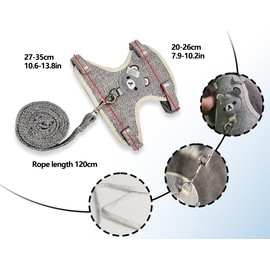 KAPSING Rabbit Lead, Adjustable Rabbit Accessories, Rabbit Accessories with Elastic Lead, Cat Lead with Harness for Small Animals, Rabbits, Cats, Outdoor Walking