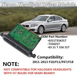 Bisenya Xenon Headlight Driver Module Compatible with 2011-2013 F10/F11/F07/F18 # 63117316217 - 7316217 - 63 11 7 316 217, 1PC