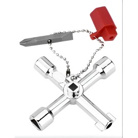 Llave Para Tablero/gabin Eléctrico Universal Metalica 6 En 1