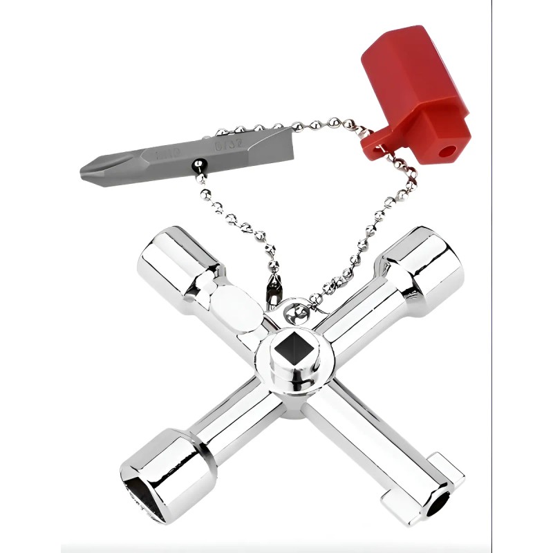 Llave Para Tablero/gabin Eléctrico Universal Metalica 6 En 1