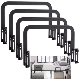 STARVAST 4 Pack Mattress Slide Stopper, Non-Slip Metal Mattress Gripper Retainer Bar, Mattress Holder Gripper for Bed Frame to Prevent Sliding, Mattress Holder for Metal Bed Frame