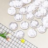 CABODYALS 14MM 250Pcs 1 Hole Clear Flower Buttons White Resin