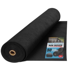 Super Geotextile 4, 6, 8 oz Non Woven Fabric for Landscaping, French Drains, Underlayment, Erosion Control, Construction Projects - 4 oz (3X50)