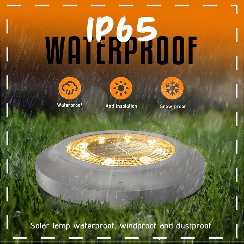 Solar Lights Outdoor Garden,8 Pack Solar Ground Lights,Waterproof Solar Garden
