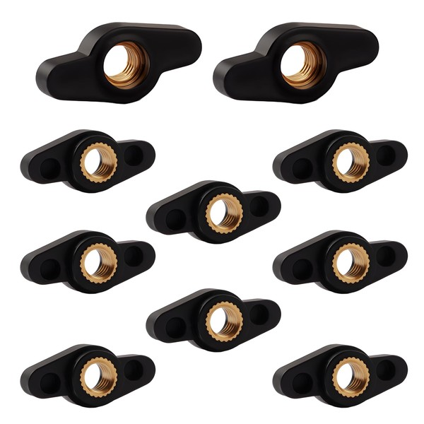 1/4" Through Hole T Knobs, 10PCS Plastic Thumb Screws, 1/4"