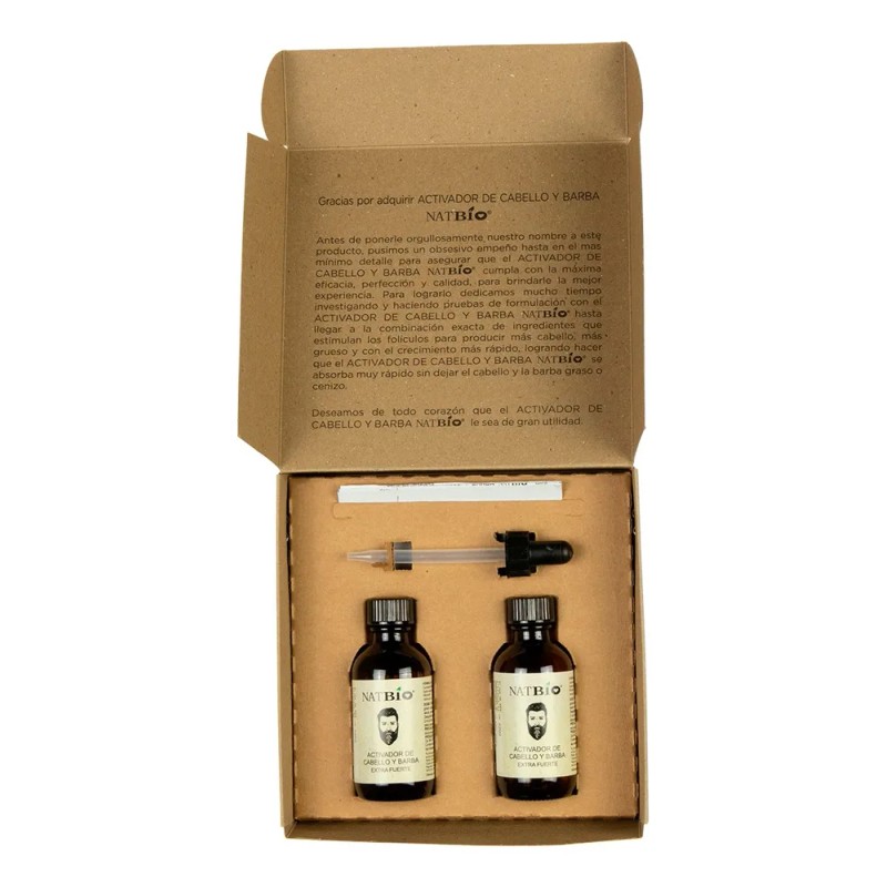 Crecimiento De Cabello Y Barba Abundante Natbio 2 Tónicos