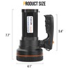 Vanvale Rechargeable Searchlight Handheld LED Tactical Flashlight with Handle Spotlight