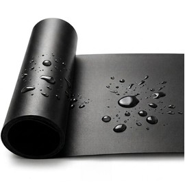 Black Plastic Roll 12x96x0.04inch, Hard Polypropylene Flexible Plastic Sheet into Roll, Easy Cut to Size for DIY Craft Material, Custom Gasket, Furniture Cabinet Drawer Protection Liner, Heat Bendable