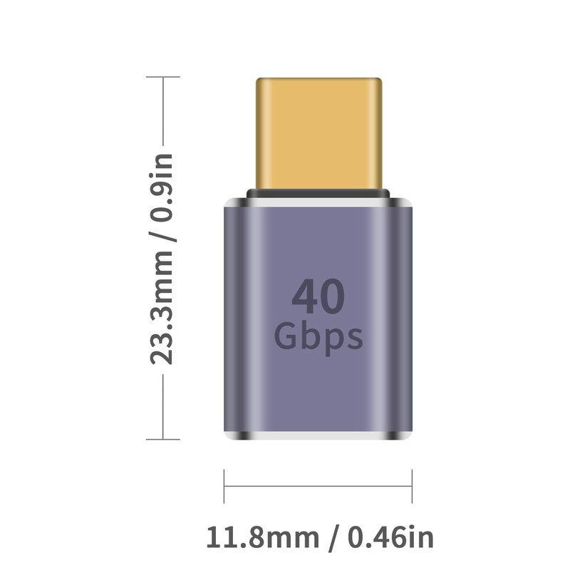 Duttek USB C Female to USB C Male 40Gbps, USB