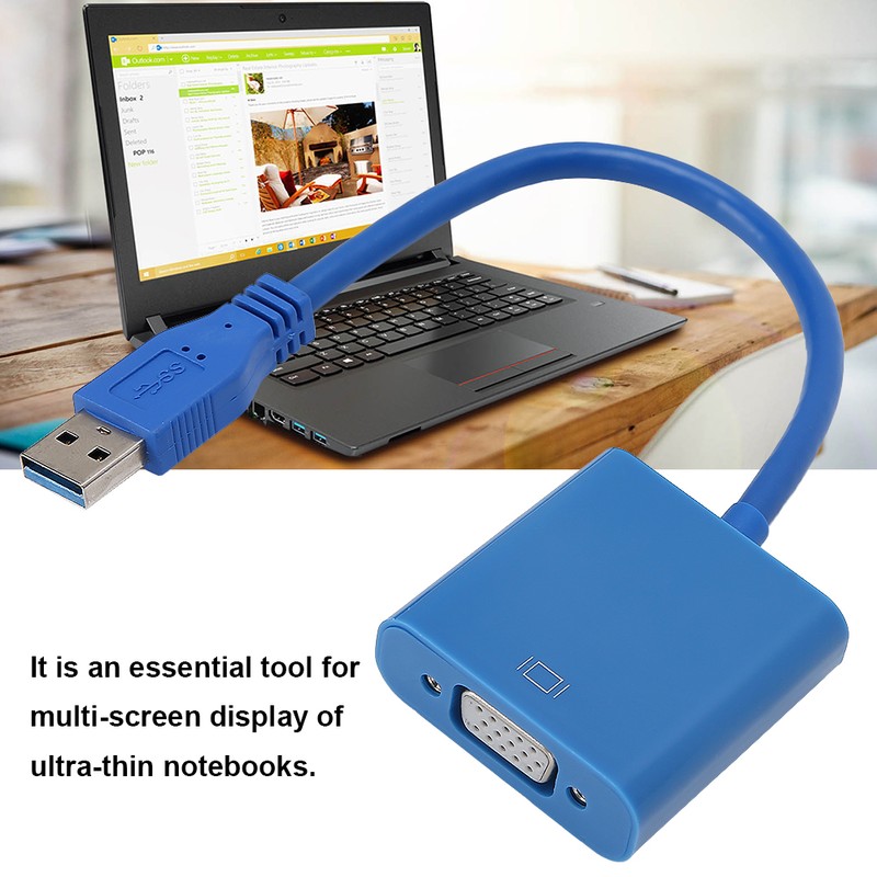USB 3.0 to VGA Video Graphics Card Display External Cable
