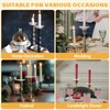 4 Pack Wavy Glass Bobeches for Candlestick Holders, Candle Drip