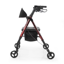 Rhythm Healthcare Royal Universal Aluminum 4 Wheel Rollators (Laser Red)