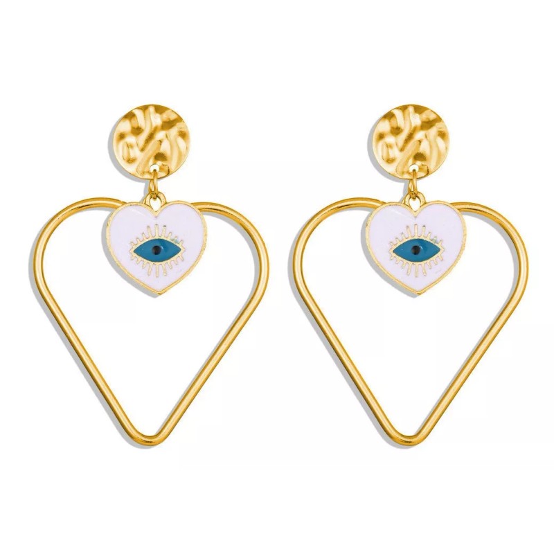 Deluxe Aretes Ojo Turco Mano Fatima Colgante Joyería Protege