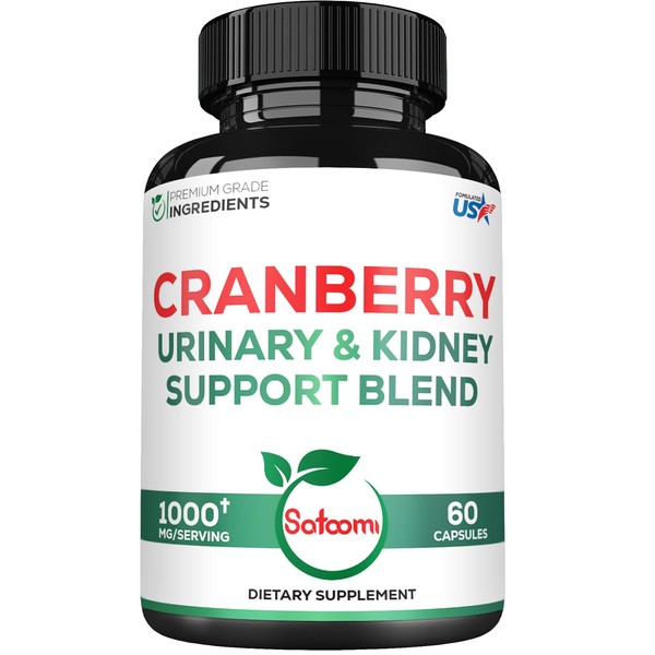 1000mg Cranberry Pills for Women Extract 50:1 - Combined with