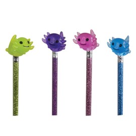 ToyPlaya School Supplies Pencil Accessories Axolotl Amphibian Theme Eraser Pencil Toppers 4pcs