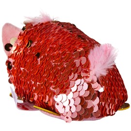 Ty, Teeny Reversible, Sunset - Unicornio con Lentejuelas, Muñeco de Peluche, 10 cm, Coral