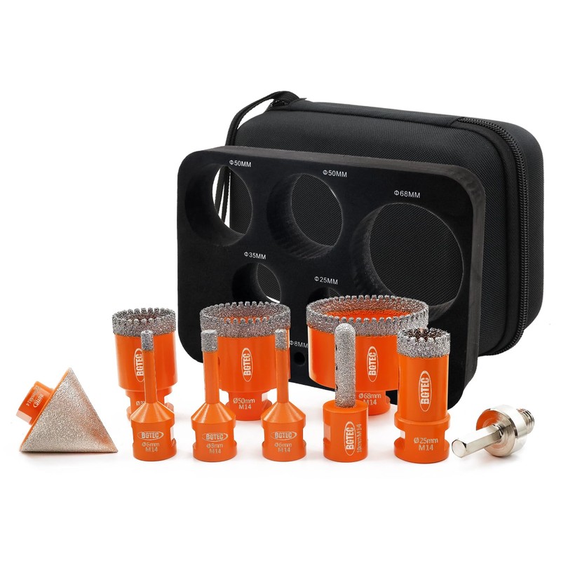 Diamond Core Drill Kit BGTEC Diamond Hole Saw Tile Cutter,