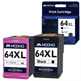 For HP 2 Pack 64 XL 64XL Black Color Ink for HP ENVY 7855 7858 6255 6258 7130 printers