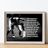 AMERICAN LUXURY GIFTS Inspirational Football Poster - "Character Over Athleticism"
