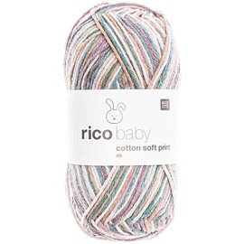 Rico Baby cotton soft print Baby Wool DK Colour 29, Cotton Blend Yarn for Knitting and Crocheting