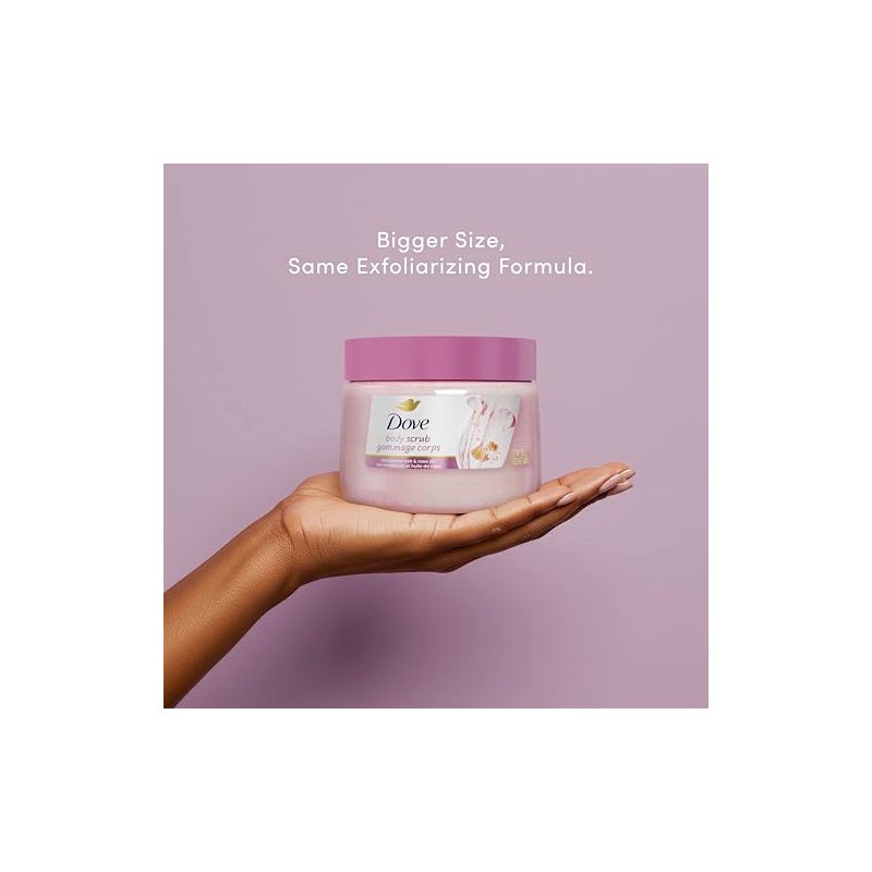 Dove Himalayan Salt & Rose Oil Body Scrub Exfoliates and