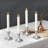 Candle Holders, 6 Pcs Silver Candlestick Holders Set, Silver