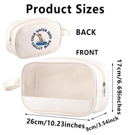 Wild Swimmer Makeup Bag Cold Water Swim Club Gift Cold Water Dips Chilly Nips Gifts Wild Swimming Gifts (Cold Water clear2)