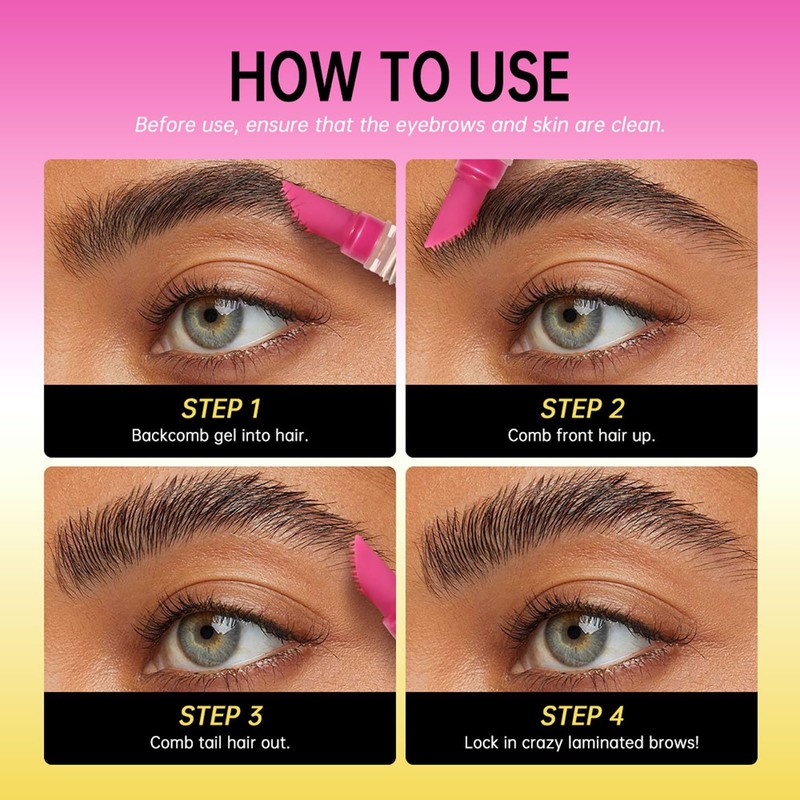 Super Lift Eyebrow Glue – Clear Brow Gel for Fluffy