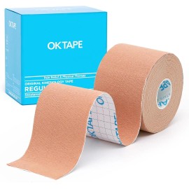 OK TAPE Kinesiology Tape Athletic  - 2in x 16.4ft Uncut Roll - Sports Support & Recovery - Pink