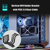 GLOTRENDS Vertical GPU Holder Bracket with PCIE 5.0 Riser Cable